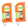 HOMSFOU 2pcs High Precision Mini Spirit Level Ruler Portable Bubble