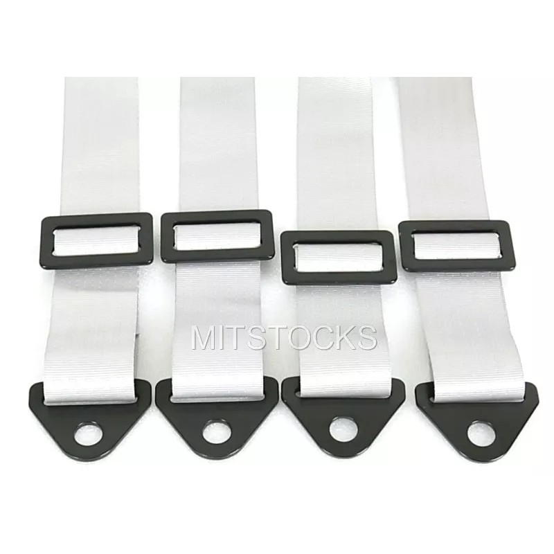TANAKA 2X TANAKA UNIVERSAL LIGHT GRAY SILVER 4 POINT BUCKLE