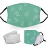 Green Leaf - Reusable Adult Face Masks - 2 Filters