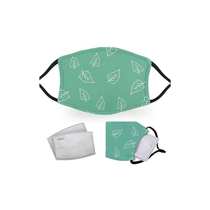 Green Leaf - Reusable Adult Face Masks - 2 Filters