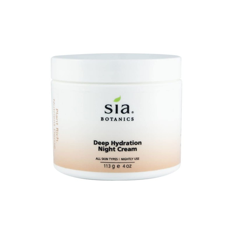 Sia Botanics Deep Hydration Night Face Cream (118ml4oz jar) |Jojoba