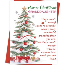 OJsensai Funny Christmas Card for Granddaughter