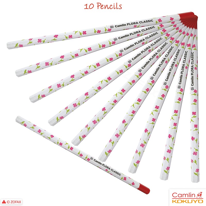 Camlin KOKUYO Flora Classic Dark Smooth - 10 HB Pencils