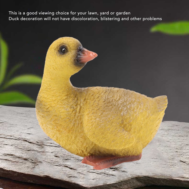 Duck Ornament Resin Weather Resistant Cute Vivid Expression Duck Statues