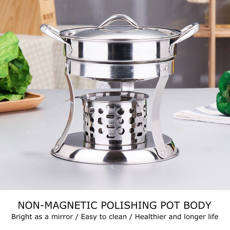 Stainless Steel Hot Pot Stove Outdoor Camping Hot Pot Stove