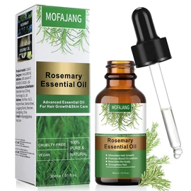 Rosemary Essential Oil for Hair Growth, Natural Herbal Essence Oil for Eyebrow Eyelash Beard Growth,or Massage and Skin Care, Anti Hair Loss Serum for Thin Hair & Fast Growth for Men Women-30ml