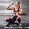 Bluemaple 6 Pack Copper Compression Socks for Women and Men