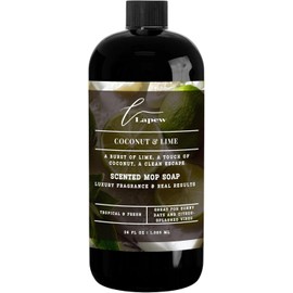 Lapew Coconut & Lime Scented Mop Soap Concentrate 36 oz | Premium Fragranced Floor Cleaner | Streak-Free | Hard Floor Cleaning Solution | Eco Friendly | Made in USA