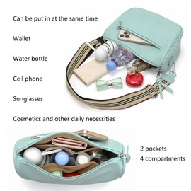 SOGYECS Women's Shoulder Bag Small Crossbody Bag Small Handbag Women's Bag Black, light green