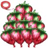 10 PCS Strawberry Foil Balloons, Strawberry Party Decorations, Reusable 19*24inch