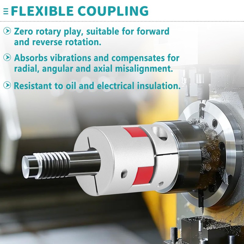 8mm to 10mm Aluminum Plum Flexible Shaft Coupling, D30 L35