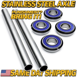 HD Switch (2Kits) 022-7009-00 025-5202-00 Stainless Steel Front Axle & Bearings for BadBoy