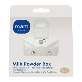 MAM Milchpulverspender, Milchpulver Box zum einfachen Befüllen von Babyflaschen, Milchpulverportionierer fasst bis zu 3 Portionen, 0+ Monate, Koala/Elefant, 1 Stück (1er Pack)