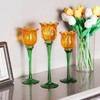 VOHO Orange Tulips Votive Candle Holders for Spring Decor, Elegant