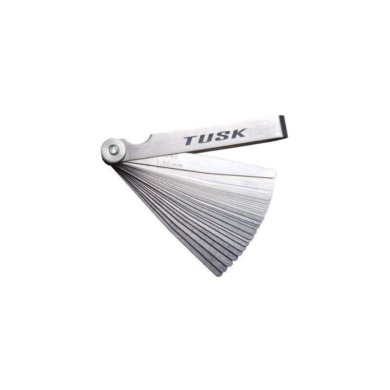 TUSK Tapered Feeler Gauge Set – 32-Blade Dual-Marked (Inch &