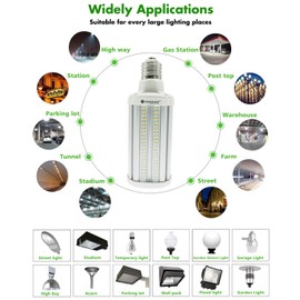 54W LED Corn Light Bulb Super Bright（400 Watt Equivalent )6480 Lumens 5000K E39 Large Mogul Base Large Area Cool Daylight White for Outdoor Indoor Garage Warehouse High Bay Barn Parking Lot Patio