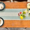 Table Runner with Tassels, 33x183cm Sage Green Tassel Table Runner,