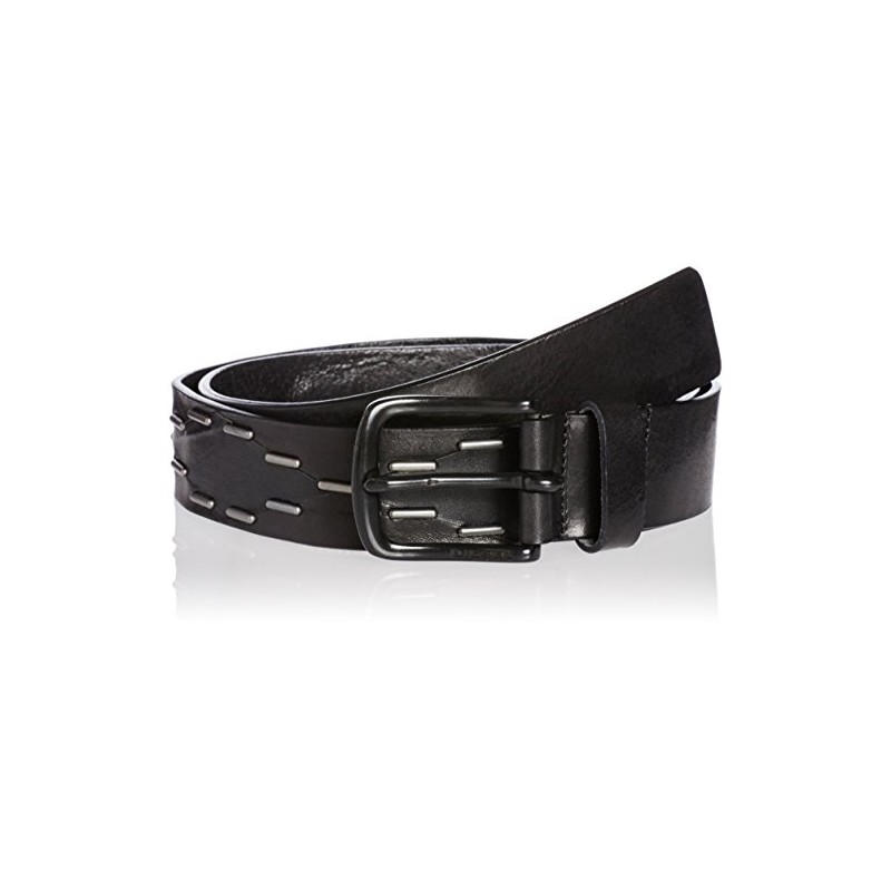 Diesel B-Night Belt Men's Genuine Leather Black (Black, 95 cm),