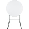 PRO&Family 32 inches Round Plastic Folding Portable Table, White, High