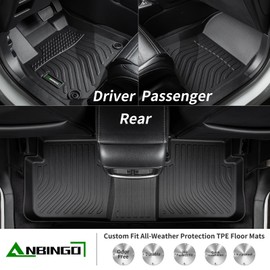 ANBINGO®Floor Mats & Cargo Liner Set Fit for 2020-2024 2025 Ford Escape Hybrid All Weather Protection TPE Anti-Slip Car Full Set Floor Liners Custom Accessories