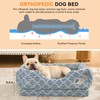 Denim Orthopedic Dog Bed with Sides-for Small Medium Dogs/Cats,with Removable