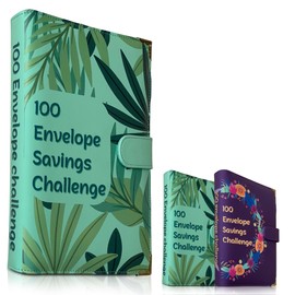 100 Envelope Challenge Binder - 100 Money Saving Challenges, 100 envelopes money saving, (100 envelope savings challenge) save 5050 $, savings challenges book, budget challenge book
