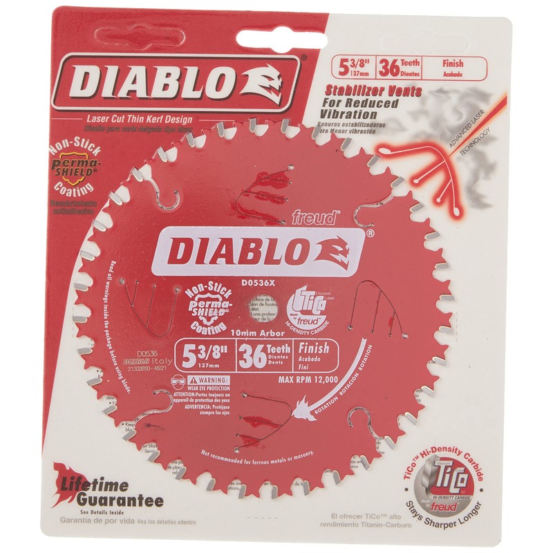 Diablo Finish Trim Saw Blade - Ideal for Portable and