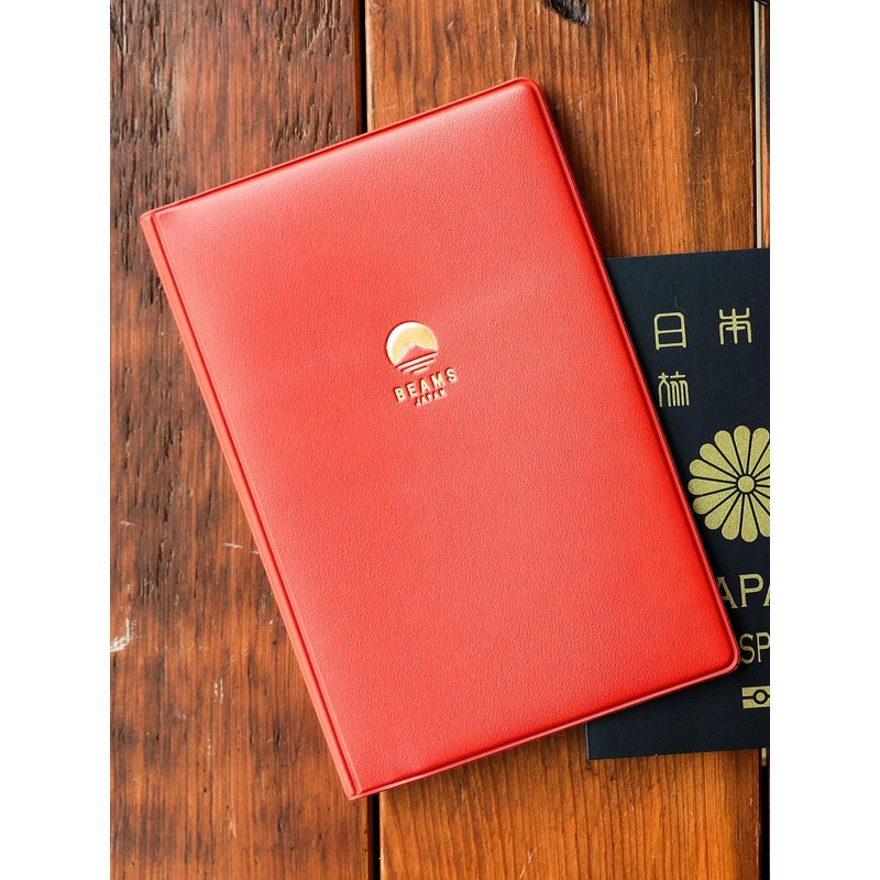 BEAMS JAPAN STATIONERY HIGHTIDE Custom Passport Case, orange