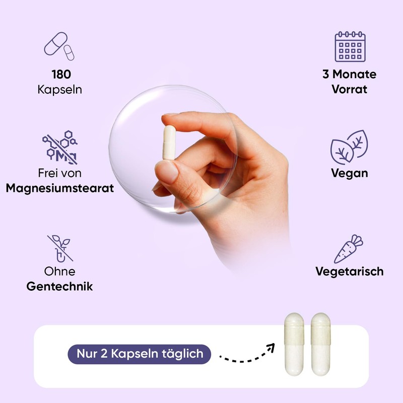 Magnesium Bisglycinate Capsules - 1422 mg Magnesium Bisglycinate with Vitamin