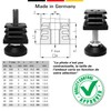 cyclingcolors 4 x Threaded Plugs Square Tube Adjustable Screw Foot