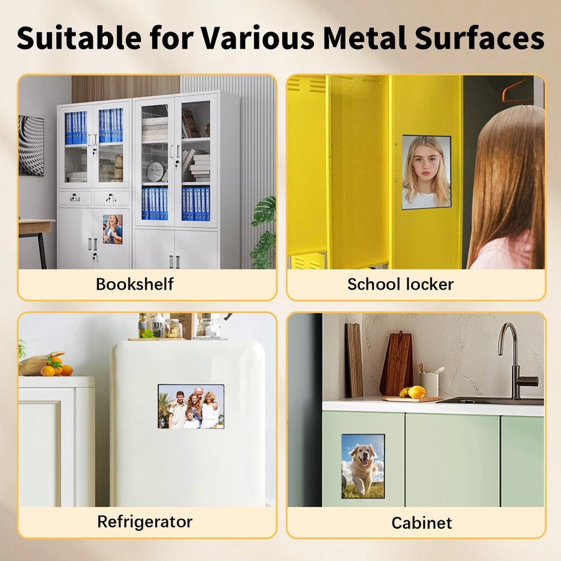 Landrain Pack of 15 Magnetic Picture Frames, Magnetic Photo Frame,