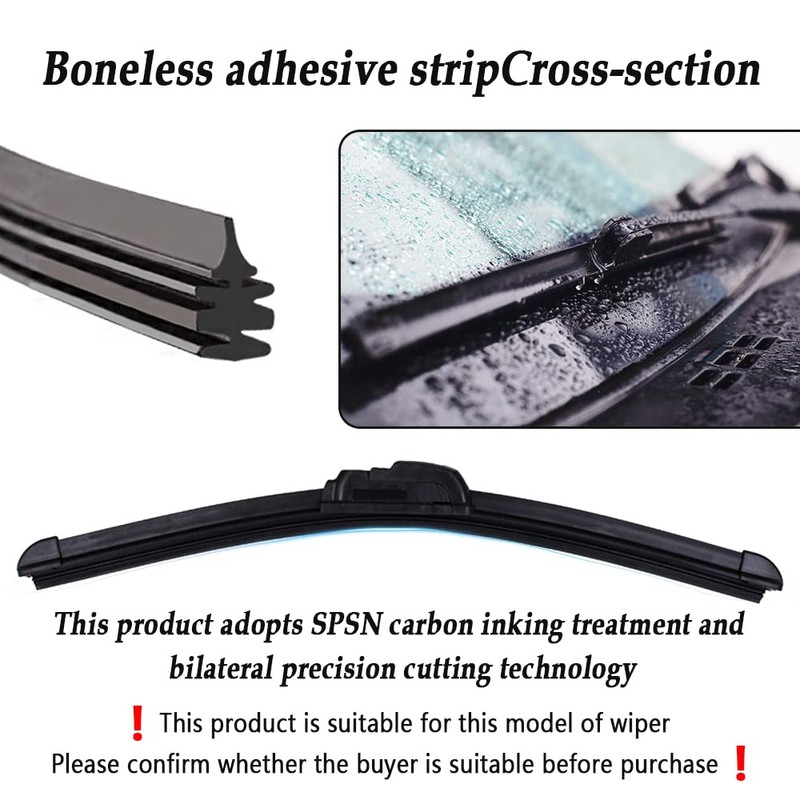 8PCS 32" Car Windshield Wiper Blades Strips,Rubber Wiper Blade Inserts,Universal