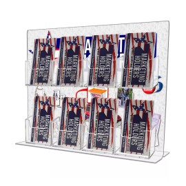 Marketing Holders 8 Pocket Vertical Business Card Holder Display Stand w/ Sign Holder