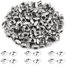HELIFOUNER 100 Pieces 2020 Series M3 T Nuts, M3 T Slot Nuts for Aluminum Profile