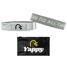Yappy Daily Motivational Bracelet with Positive Quotes and Uplifting Messages – Intention Bracelet for Women, Men, Teens & Kids – Daily Affirmation Bracelet (I Can Do All Things, Large)