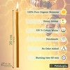 Petekoğlu 40 Pieces Pure Beeswax Candles - No-Drip, Smoke-Less, Tall,