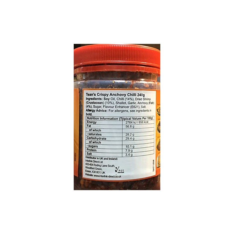 TEAN'S GOURMET Sambal Ranggup Ikan Bilis Halus Crispy Anchovy Chilli