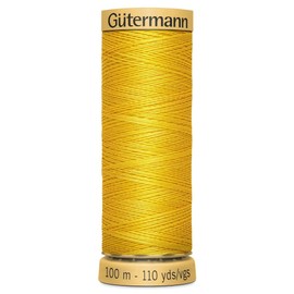 Gutermann Natural Cotton 100m Quilting Sewing Machine Sewing Thread Yellow - 0588