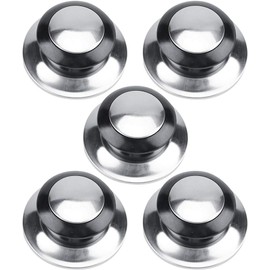 5 Piezas Mango para Tapa de Olla Resistente al Calor, Perilla de Repuesto Universal para Sartenes y Ollas, Agarradera de Baquelita con Tornillos para Cocina