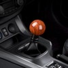 XhuangTech Wood Grain Car Gear Knob, Round Ball Aluminium Car