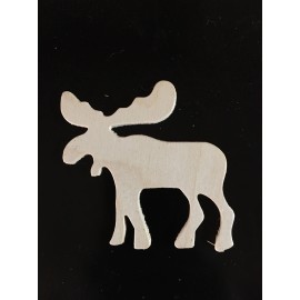 Wood Moose Shape, Unfinished Shape, Wood Cutout, Wooden Paintable Craft