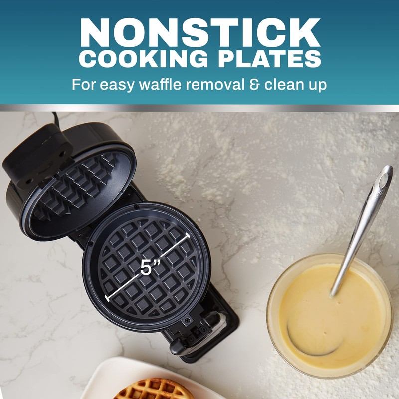 Elite Gourmet EWM460 Nonstick Rotating Flip Belgian Waffle Maker, 1.25-Inch