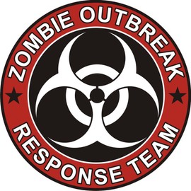 Zombie Outbreak Response Team Cool Vinyl Decal Bumper Sticker (Decal Kingz) 5"x5"