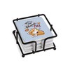 CafePress Snoopy So Thank Full Tumbled Stone - Set of 4 Coasters Set of 4 w/holder