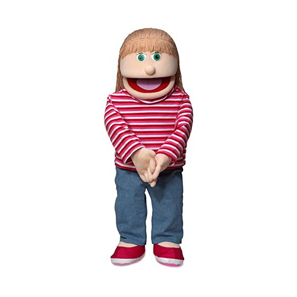 30" Emily, Peach Girl, Professional Performance Puppet with Removable Legs, Full or Half Body