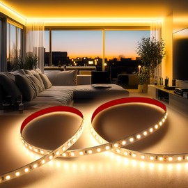 VOEWT LED Strip Lights Warm White 3000K,65.6ft 24V High CRI 90Ra+ Super Bright,2400 LEDs Flexible Tape Lights for Bedroom,Mirror,Kitchen Cabinet, Living Room(Power Supply Not Included)