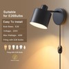 LIGHTESS Plug in Wall Sconces Set of 2 with Switch,