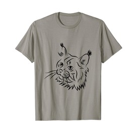 Maine Coon Cat Sketch Illustration T-Shirt