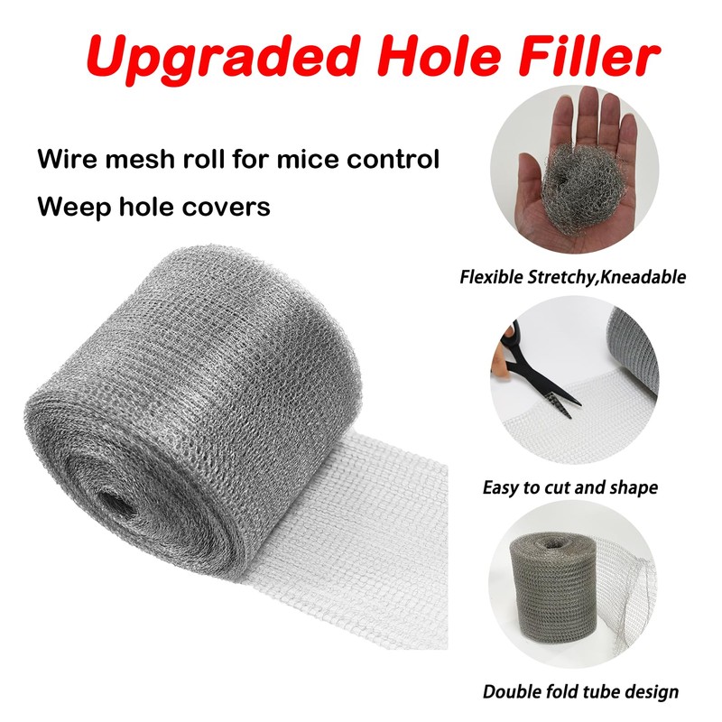 Wire Mesh for Mice Control 5 in X 32Ft,Upgraded Steel