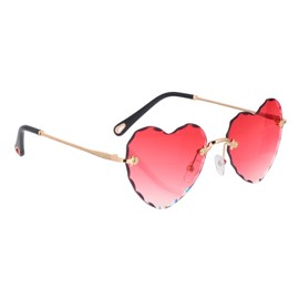 FELTECHELECTR 1pc Frameless Heart Shape Decorative Sunglasses Lightweight and Comfortable for Festivals and Summer Events for Boys and Unique Design for Unforgettable Memories